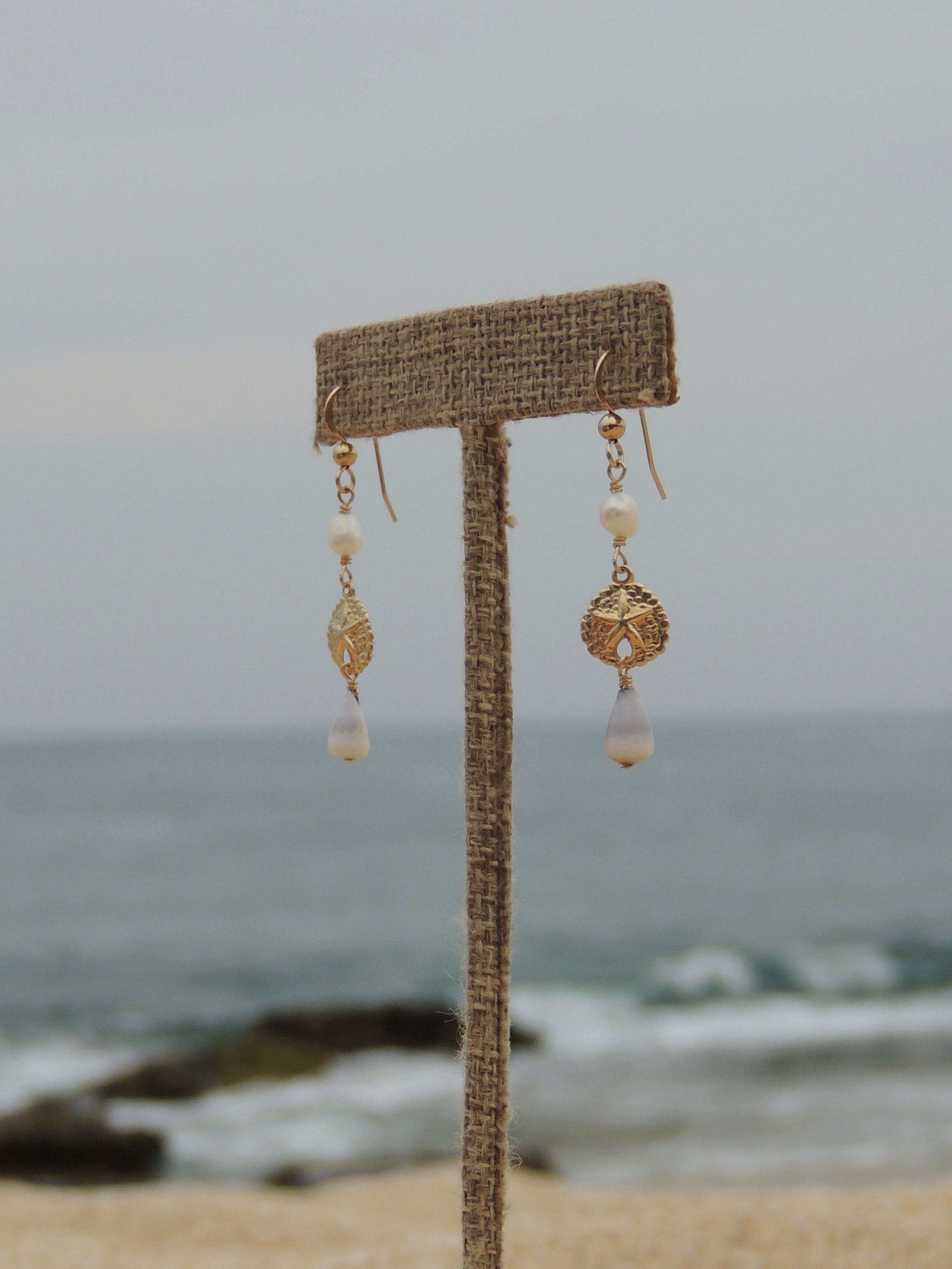 Sand Dollar Charm Earrings