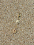 Honey Cowrie Shell Keychain