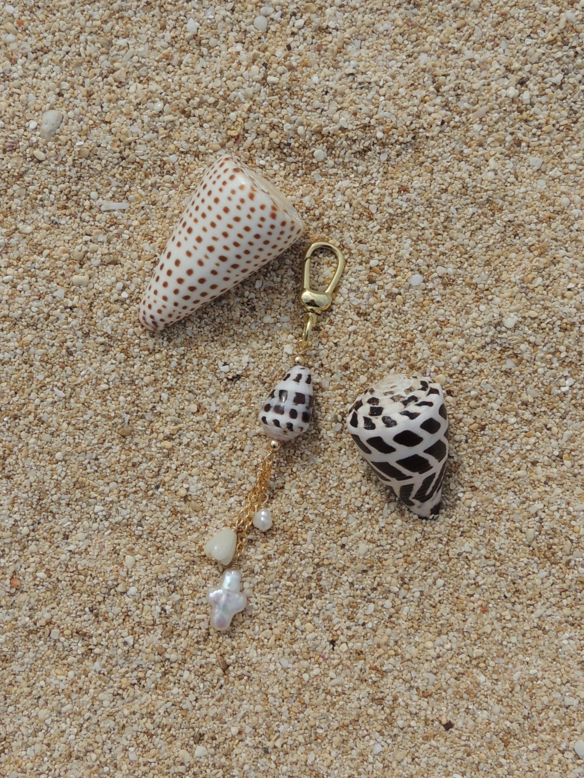 Hebrew Cone Shell Keychain