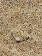 Cone Shell Choker / Gold Pearls