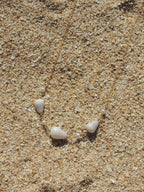 Cone Shell Choker / White Pearls