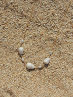 Cone Shell Choker / White Pearls