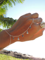 Cone Shell Handchain / Black Pearls
