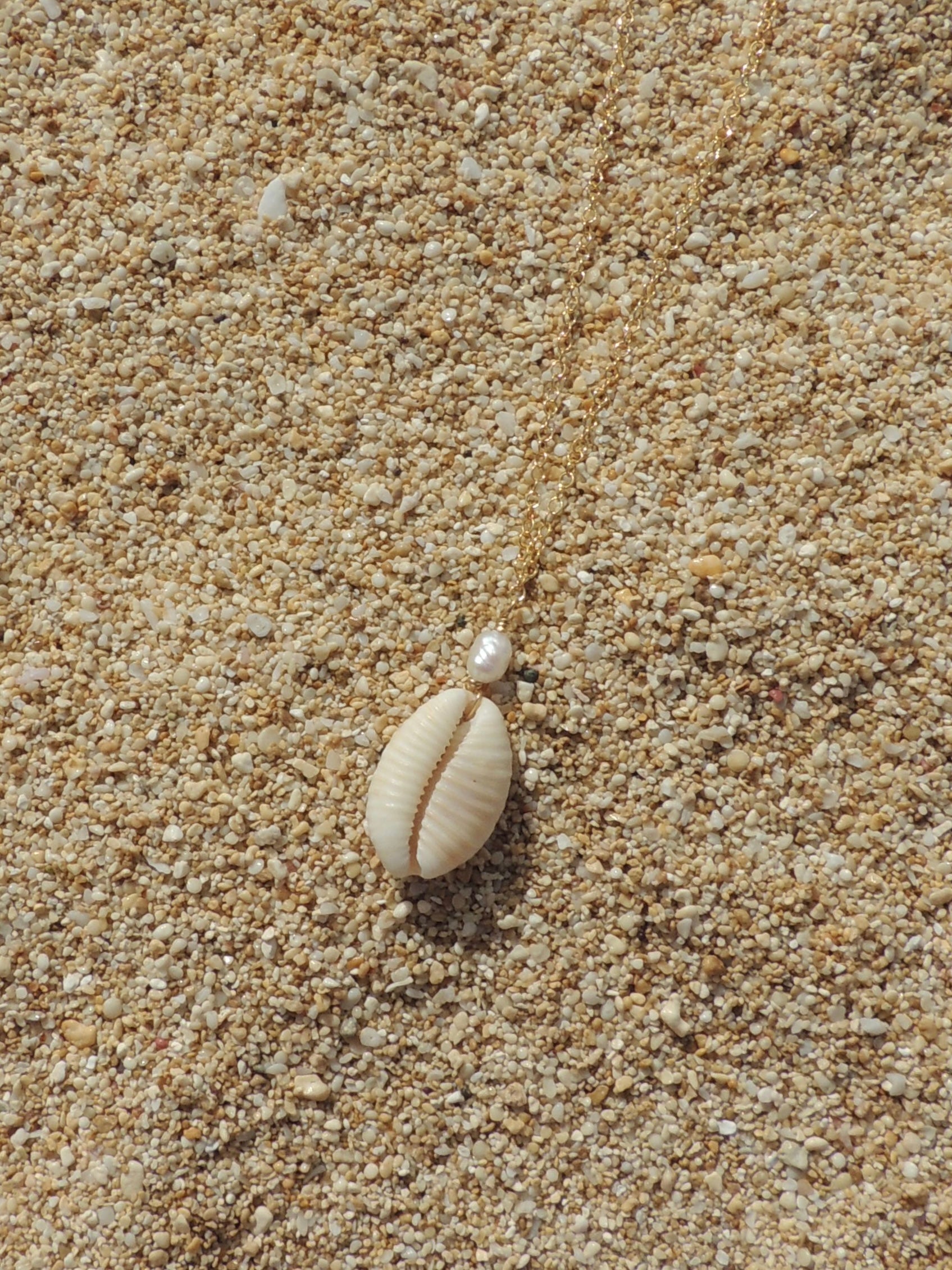 Granulated Cowrie Shell Necklace