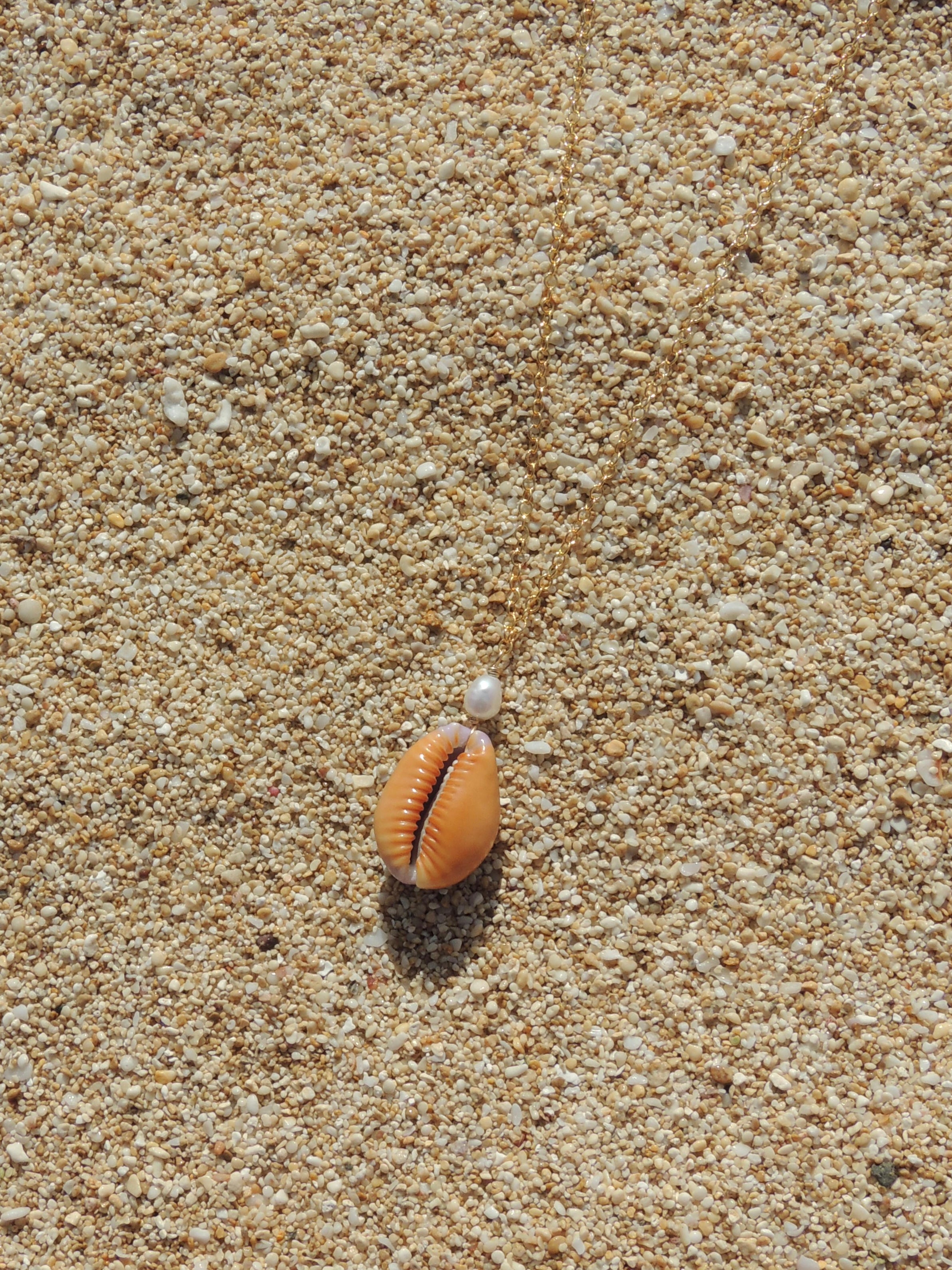Honey Cowrie Shell Necklace