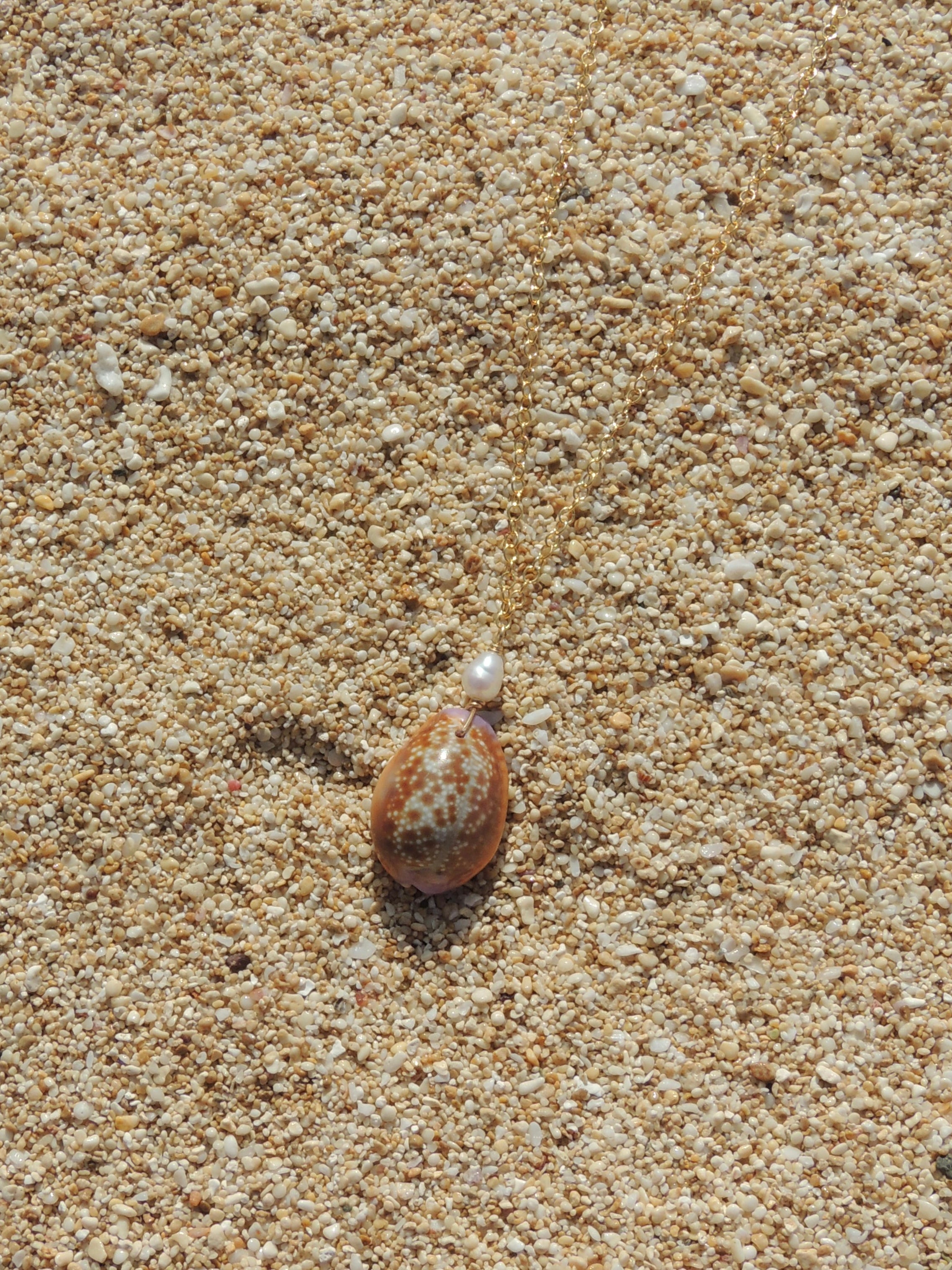 Honey Cowrie Shell Necklace