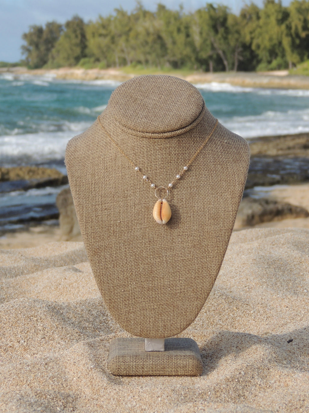 Honey Cowrie Shell Necklace