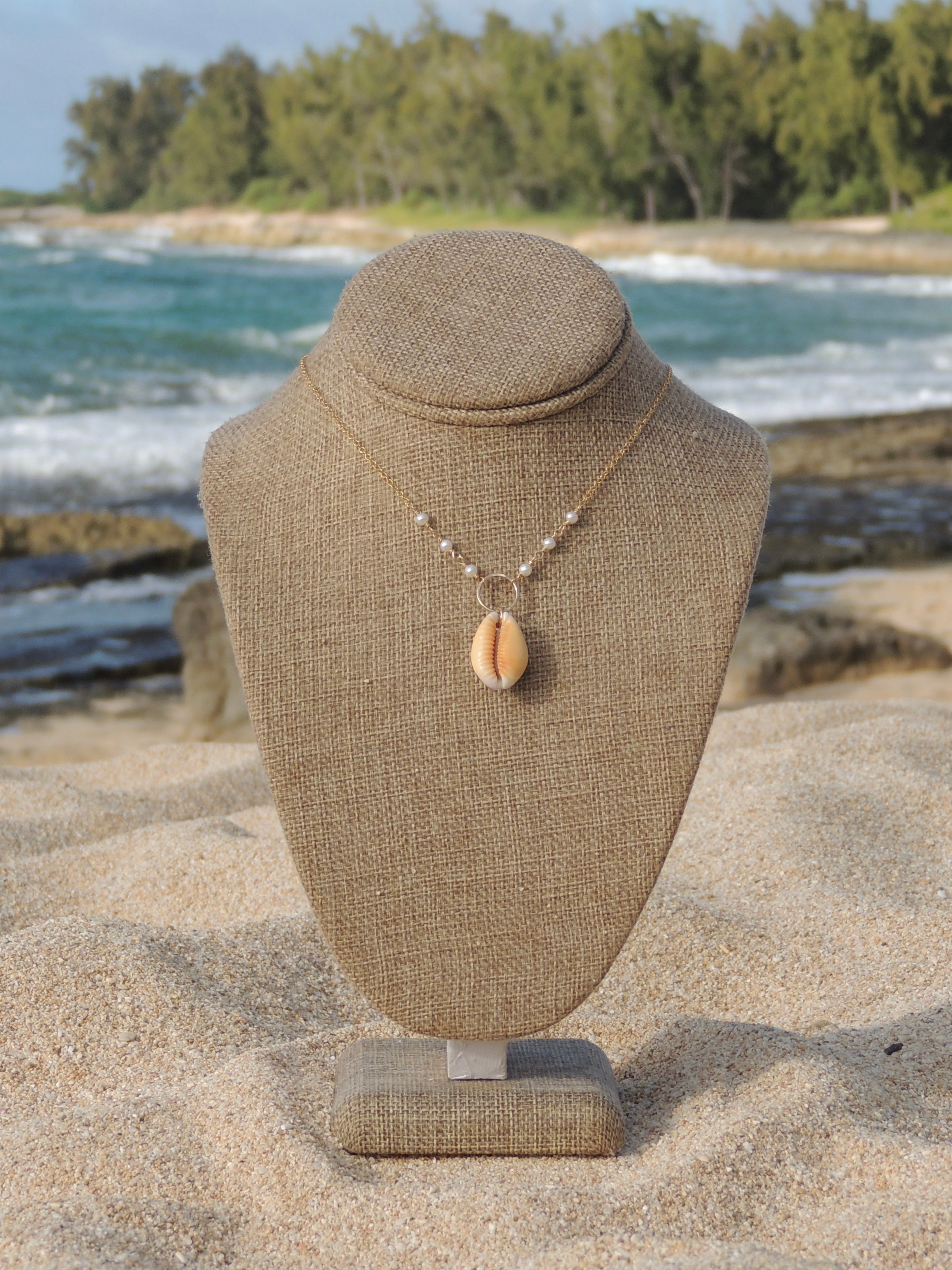 Honey Cowrie Shell Necklace