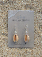 Honey Cowrie Shell Huggies