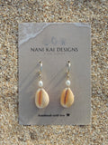Honey Cowrie Shell Huggies