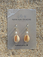 Honey Cowrie Shell Huggies