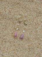 Honey Cowrie Shell Huggies