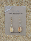 Honey Cowrie Shell Huggies