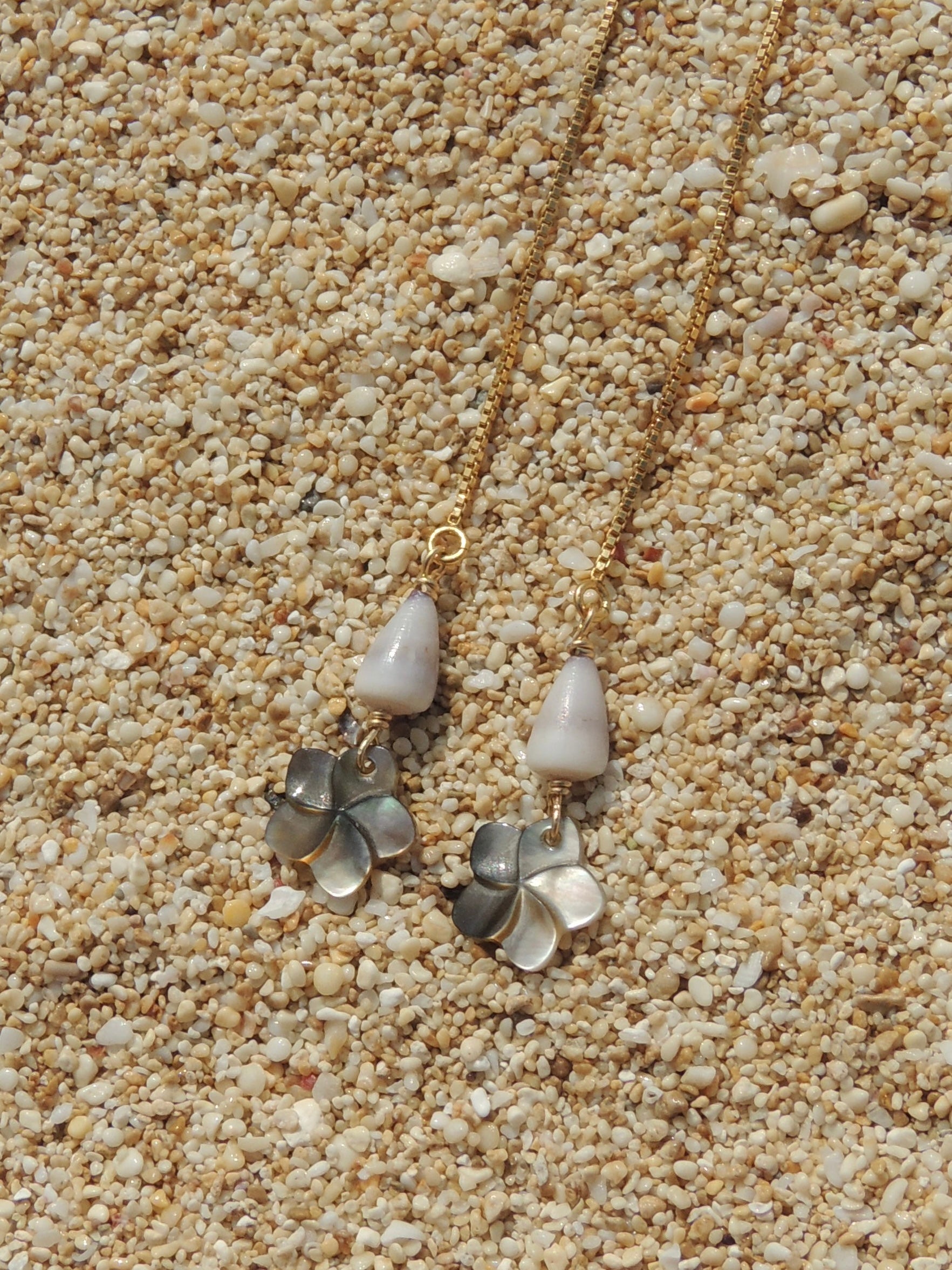 Cone Shell / Plumeria Charm Threaders