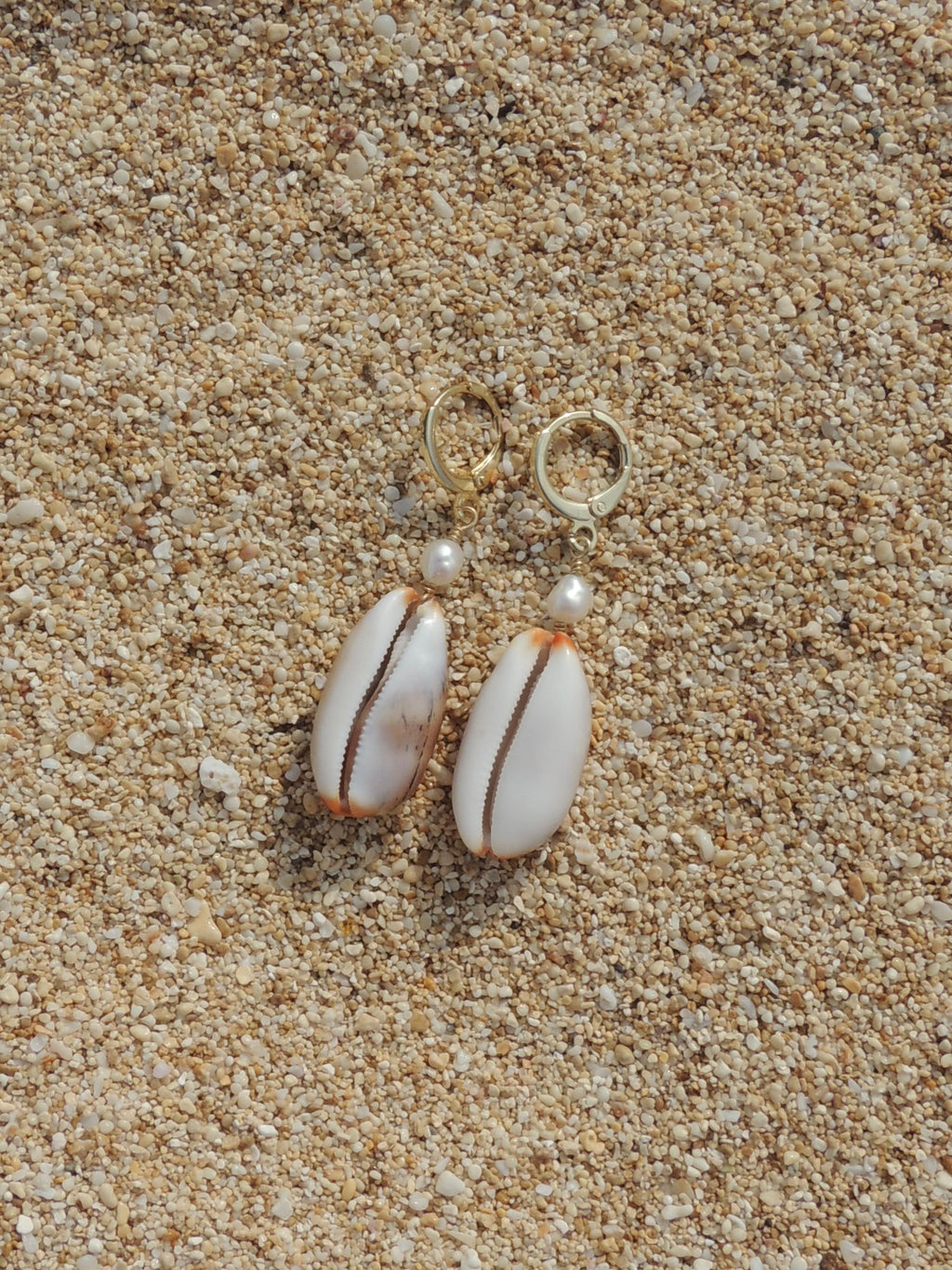Isabella Cowrie Shell Huggies
