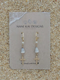 Cone Shell / Cross Charm Huggies