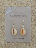 Honey Cowrie Shell Huggies