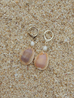 Honey Cowrie Shell Huggies