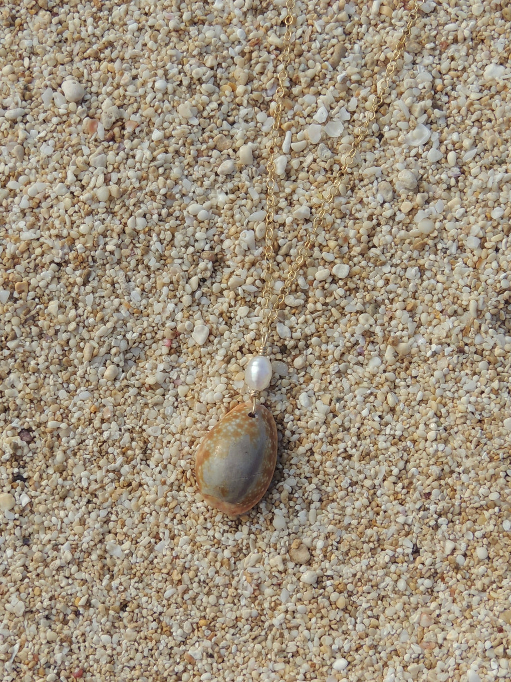 Honey Cowrie Shell Necklace