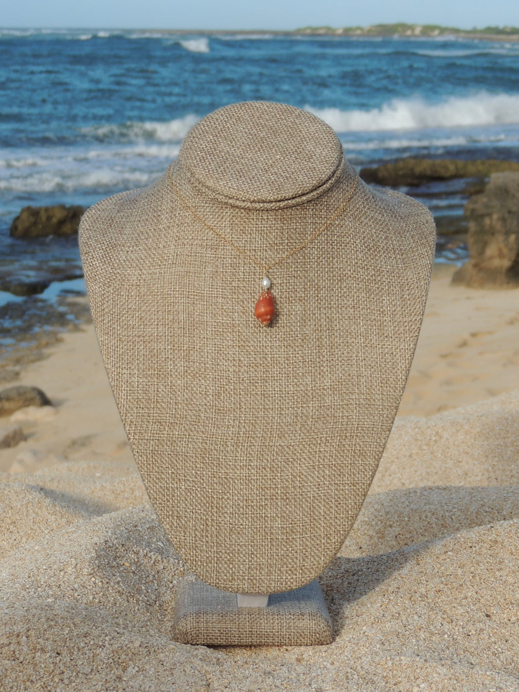 Orange Shell Necklace