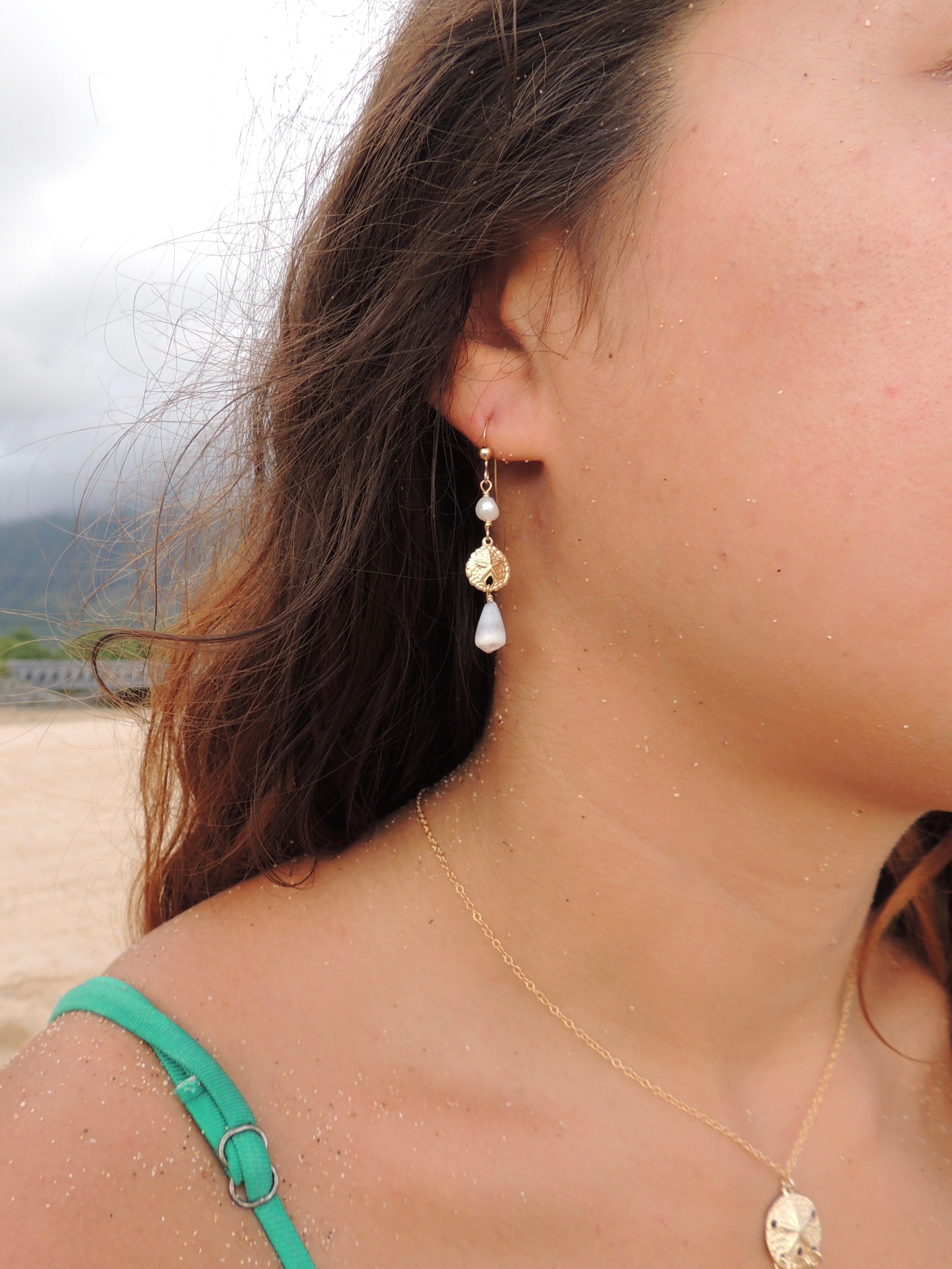 Sand Dollar Charm Earrings