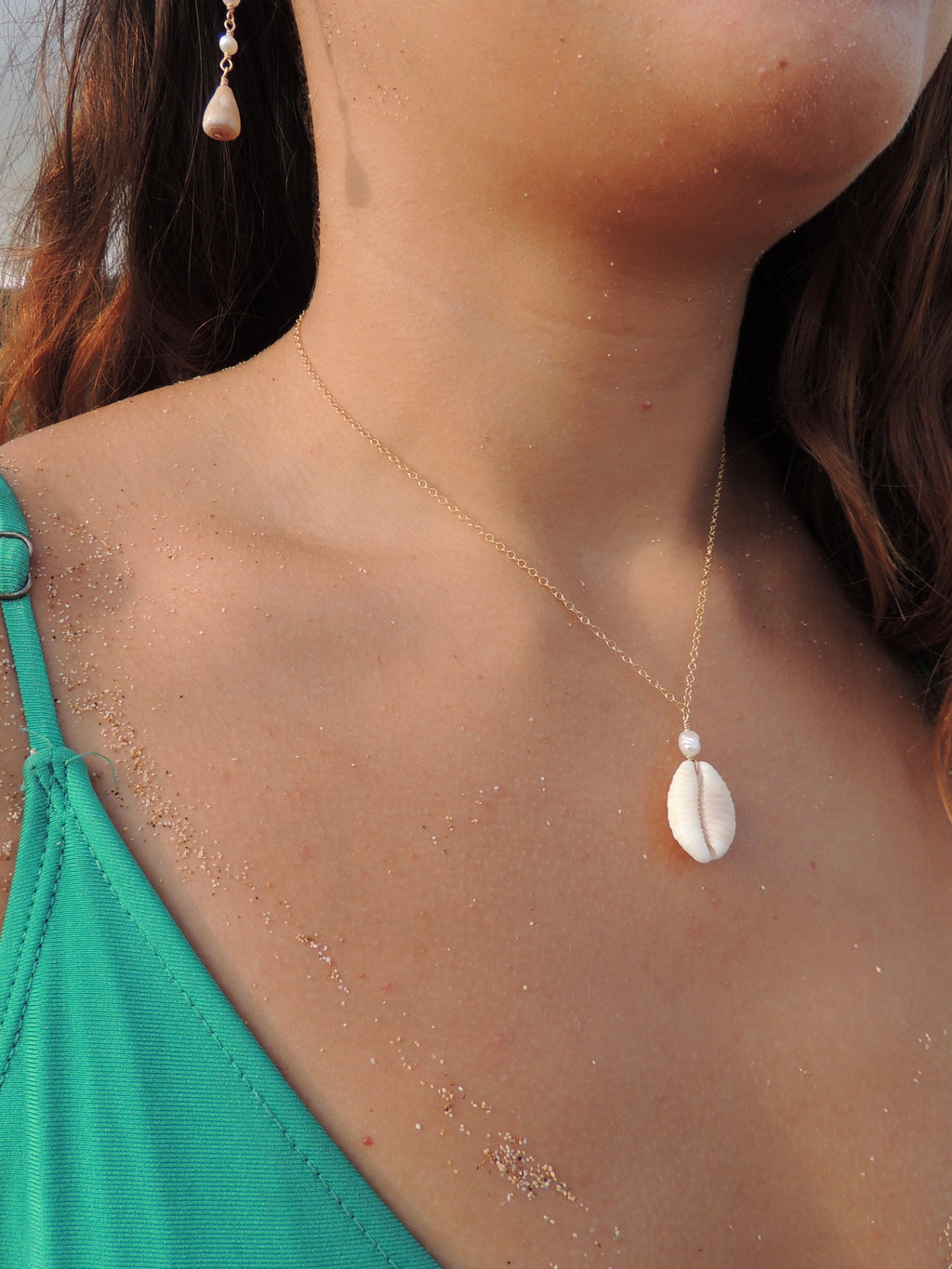 Granulated Cowrie Shell Necklace