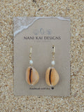 Honey Cowrie Shell Huggies