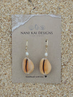 Honey Cowrie Shell Huggies