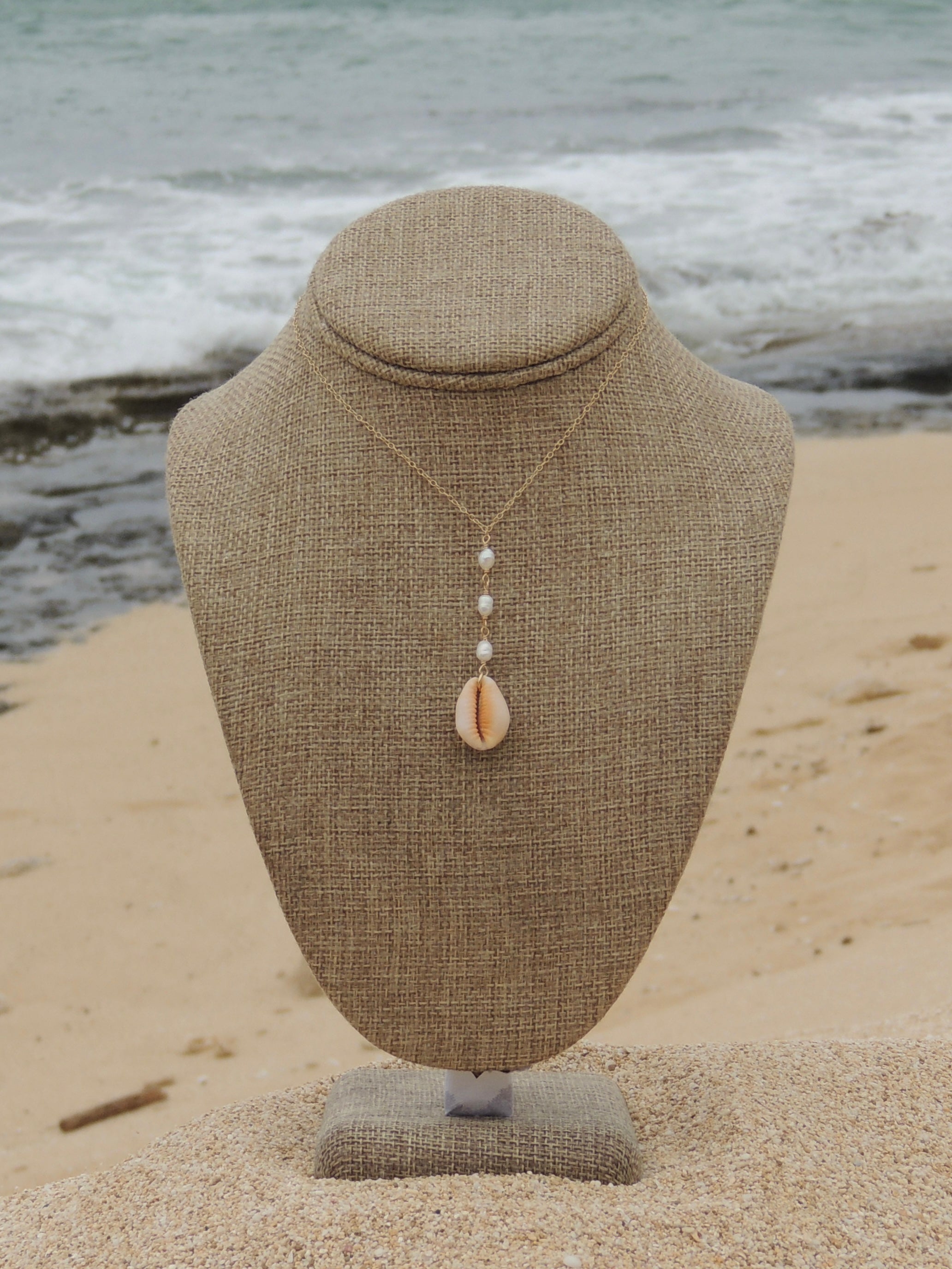Honey Cowrie Shell Necklace