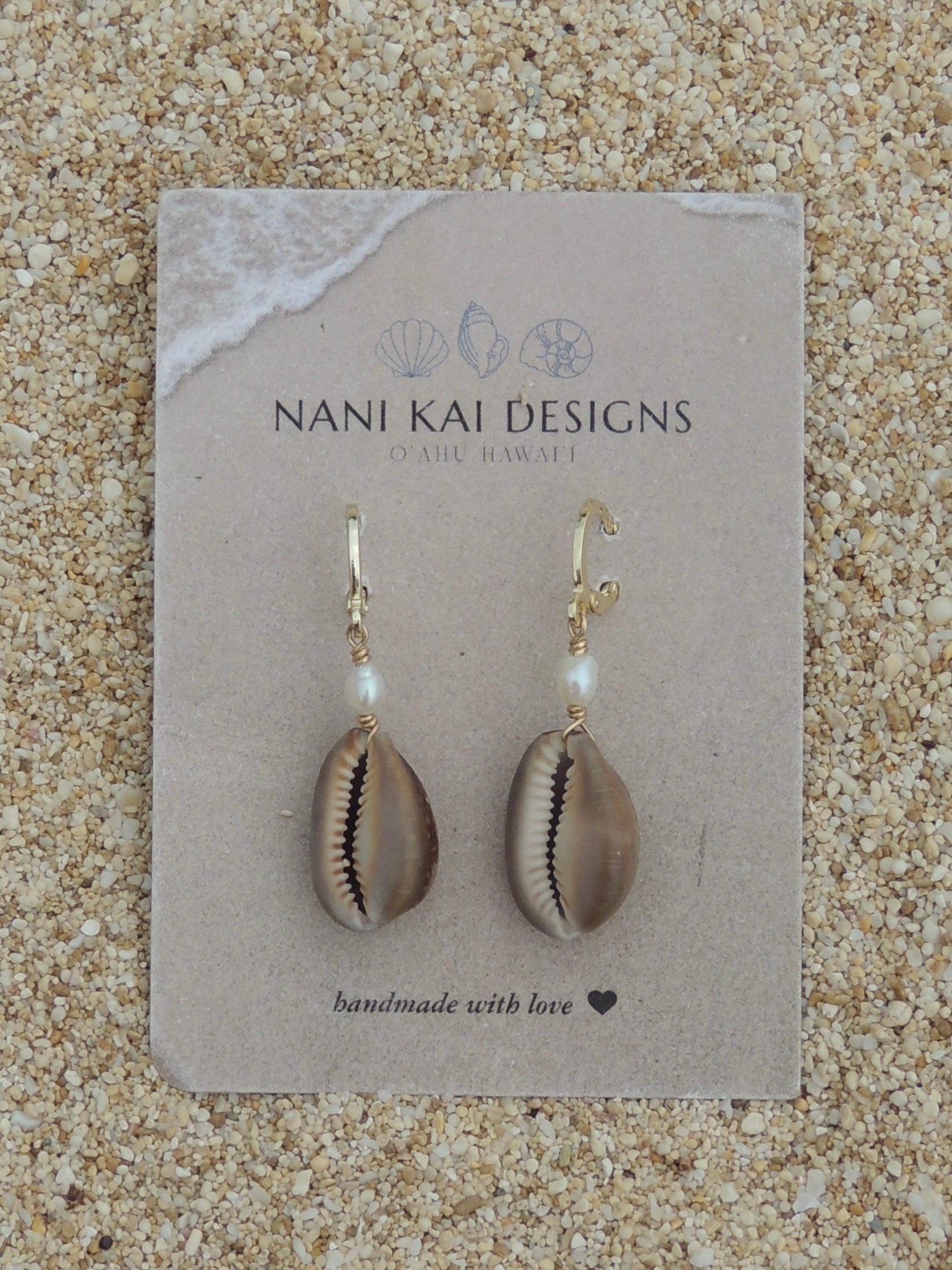Cowrie Shell Huggies