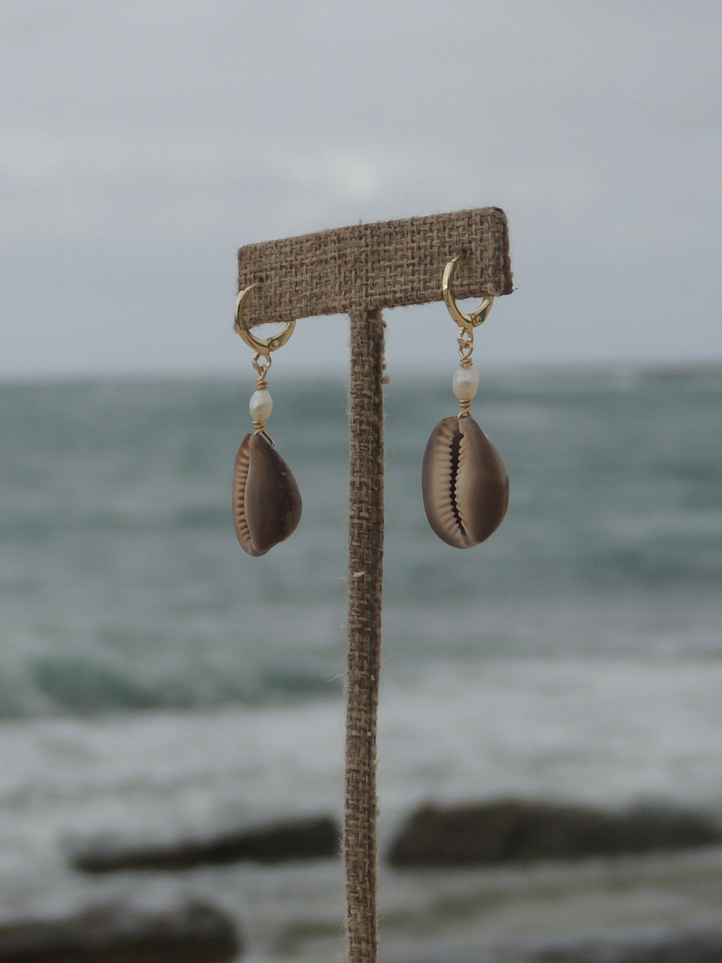 Cowrie Shell Huggies