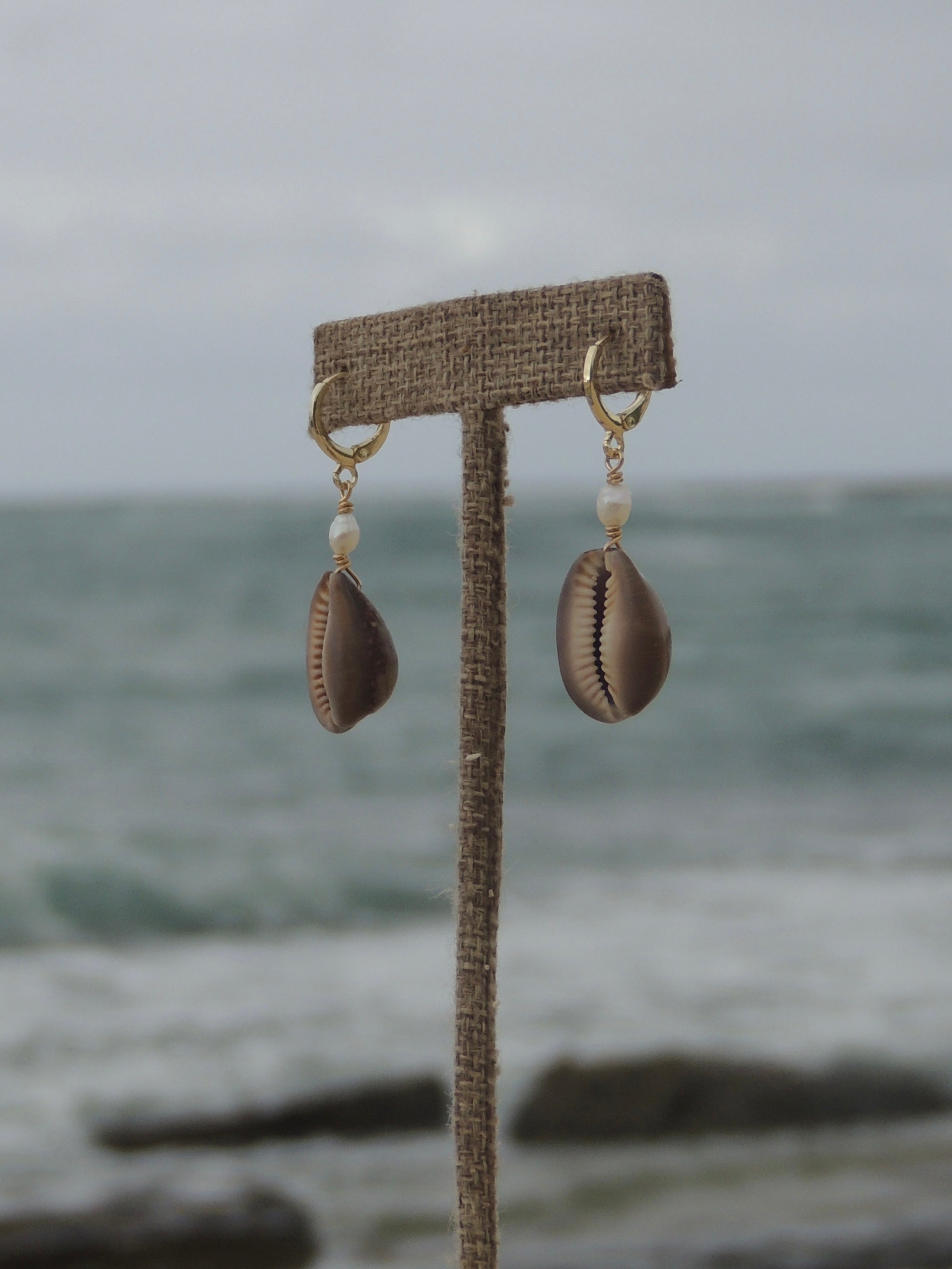 Cowrie Shell Huggies