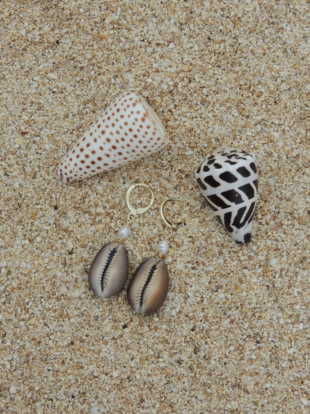 Cowrie Shell Huggies