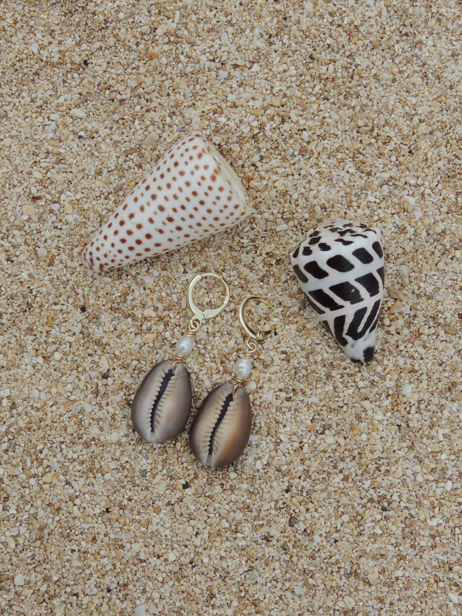 Cowrie Shell Huggies