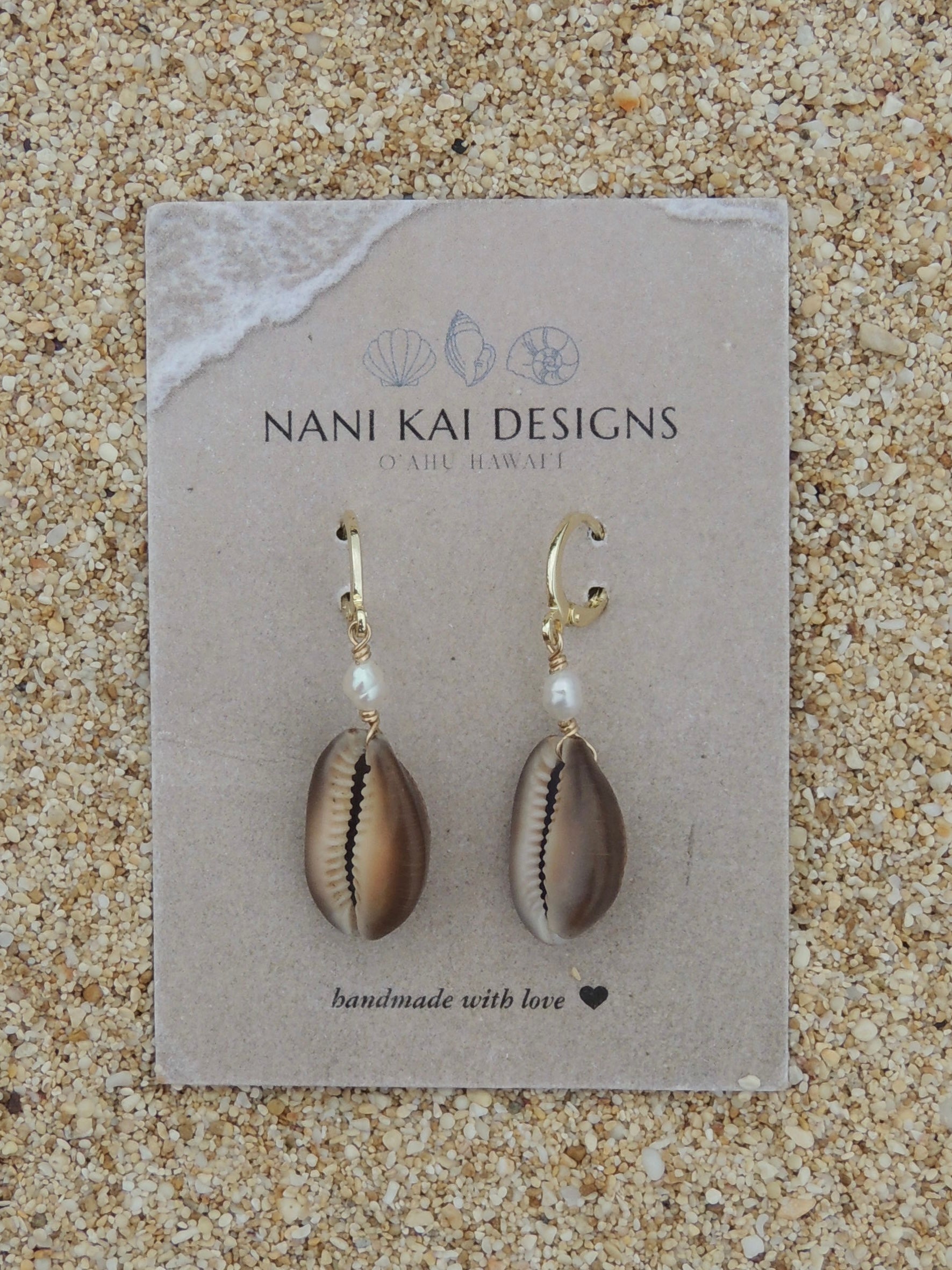 Cowrie Shell Huggies