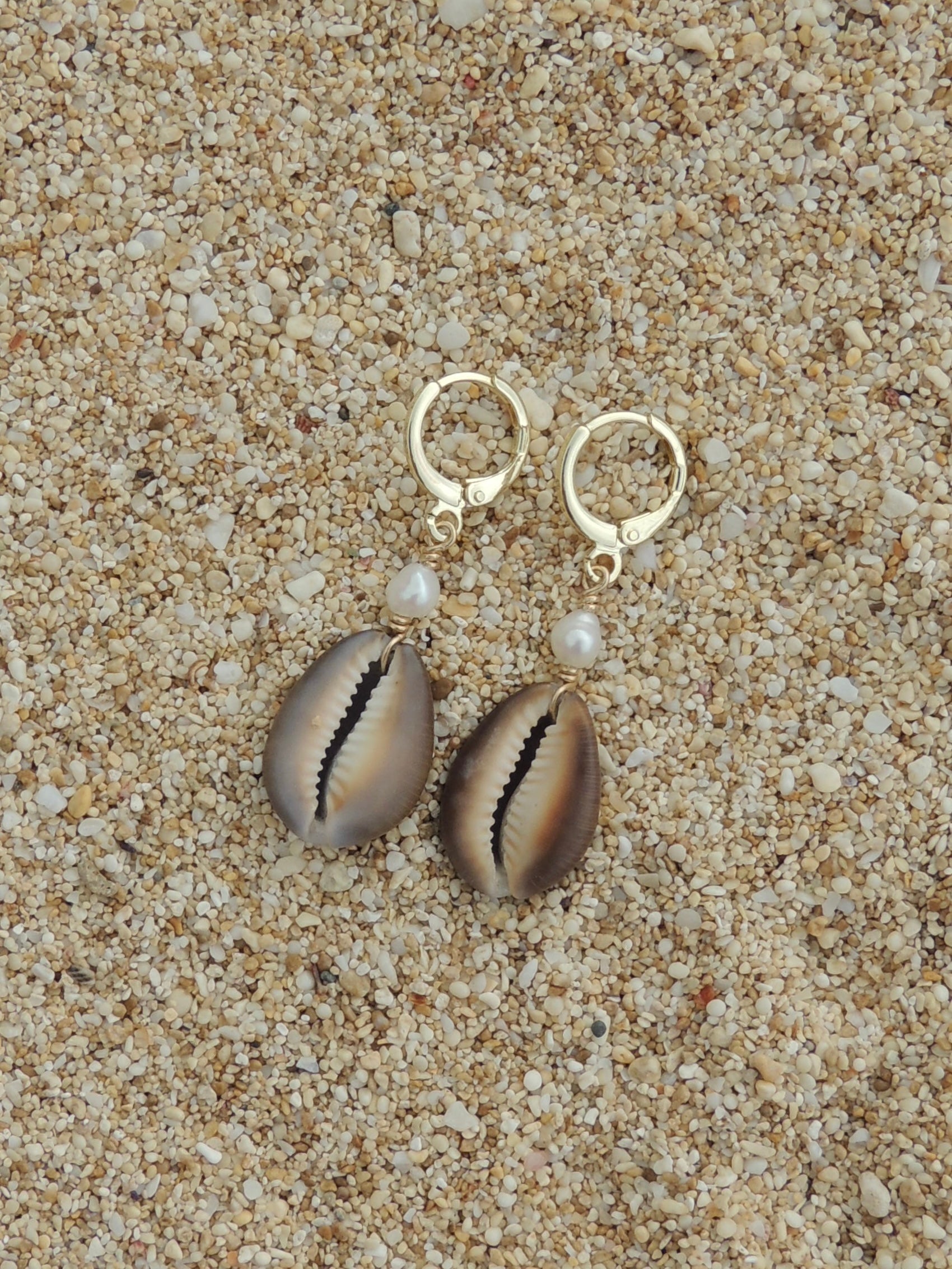 Cowrie Shell Huggies