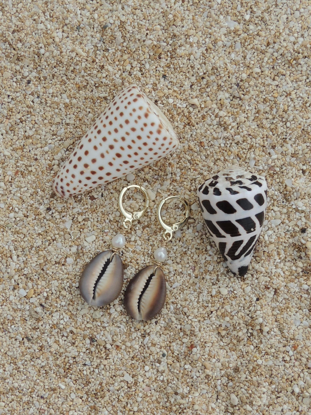 Cowrie Shell Huggies