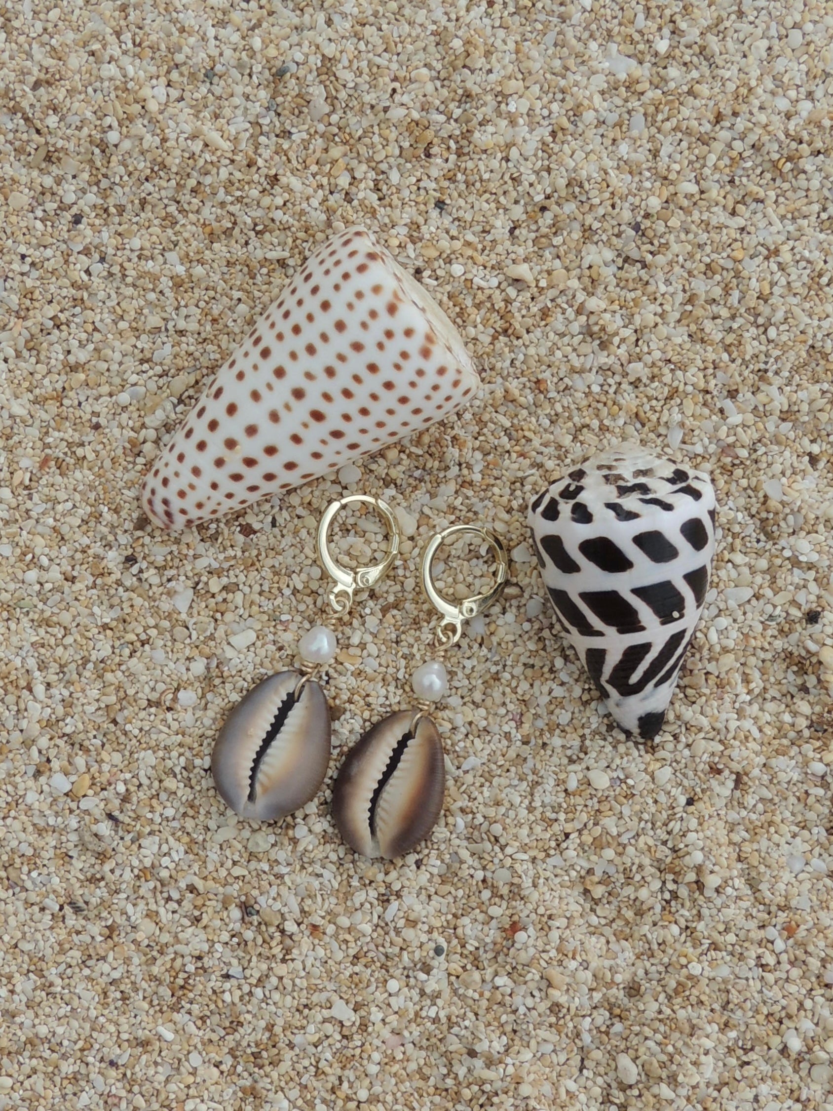 Cowrie Shell Huggies