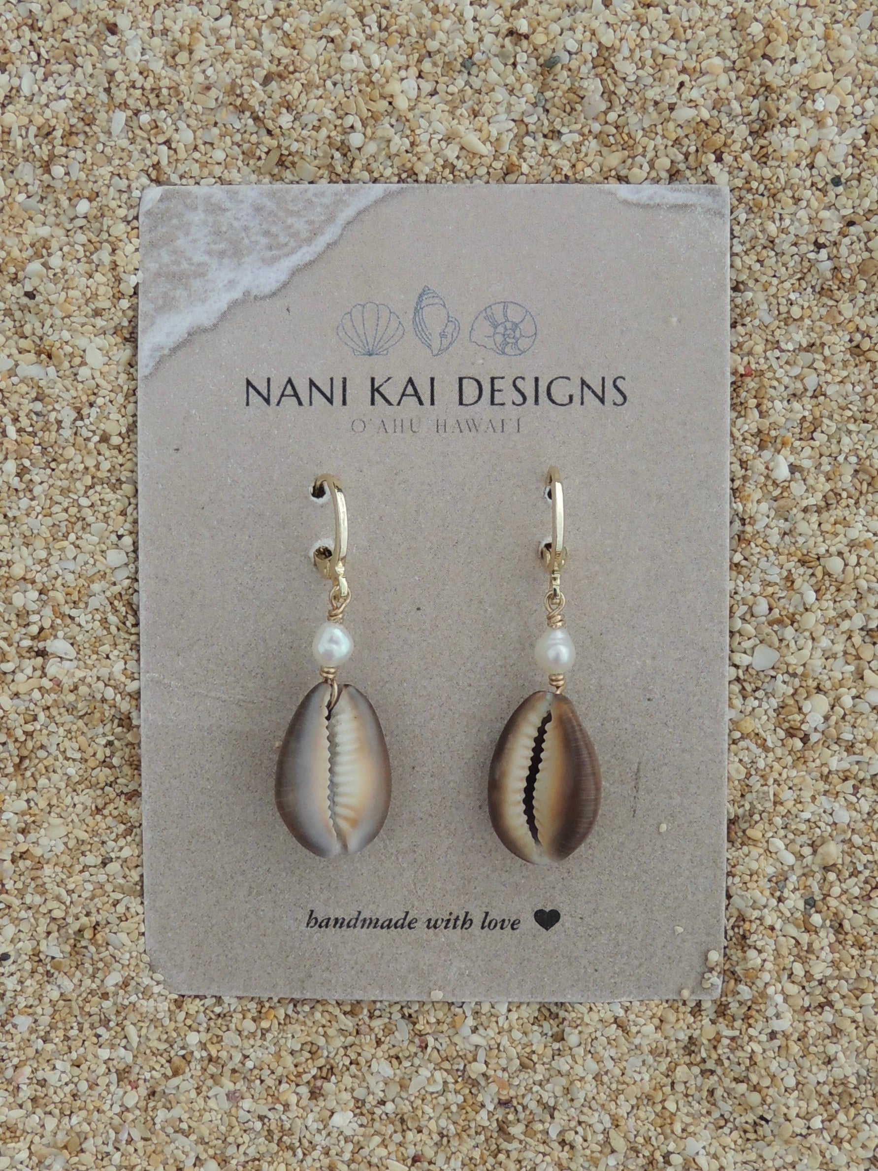 Cowrie Shell Huggies