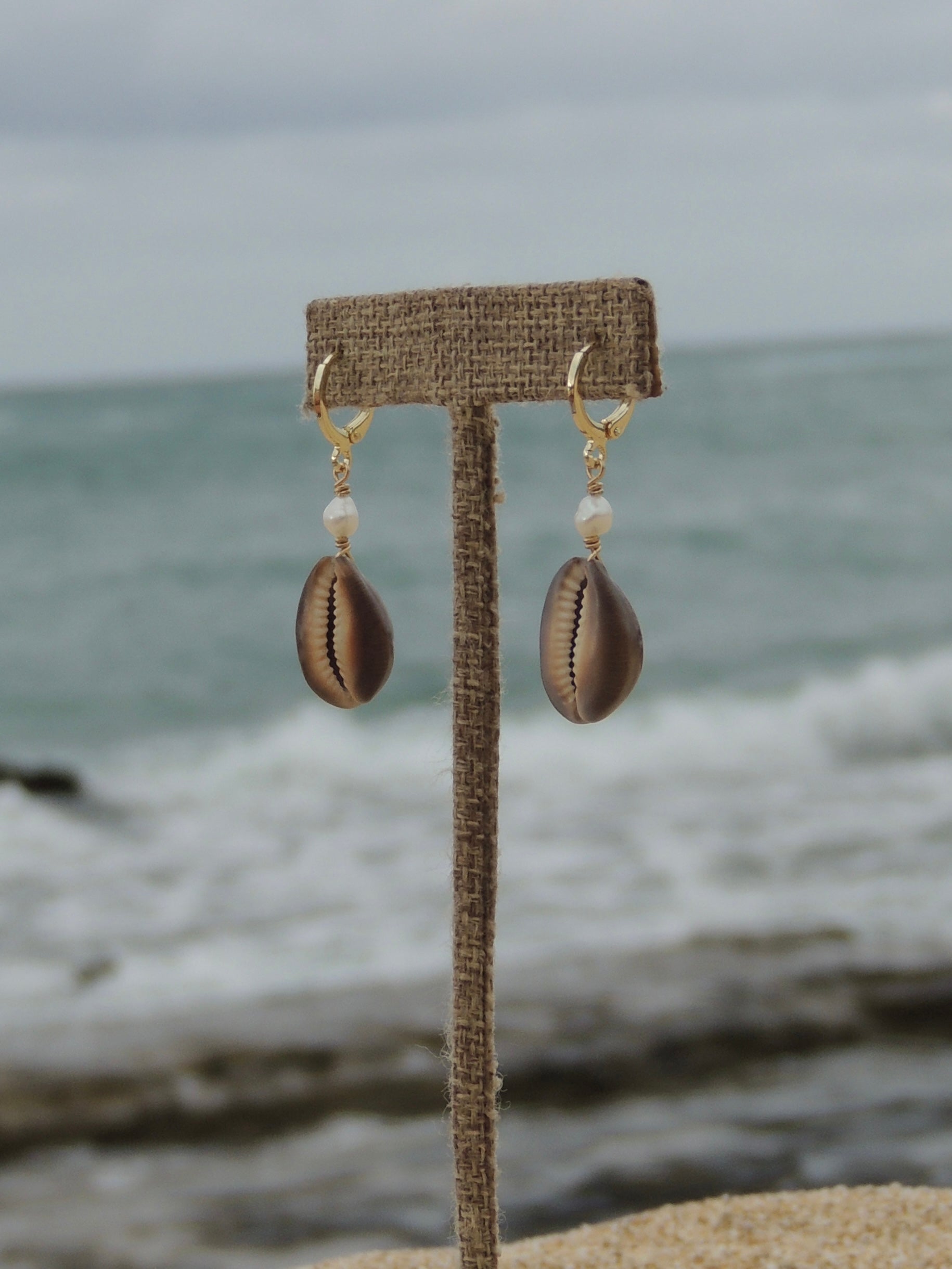 Cowrie Shell Huggies