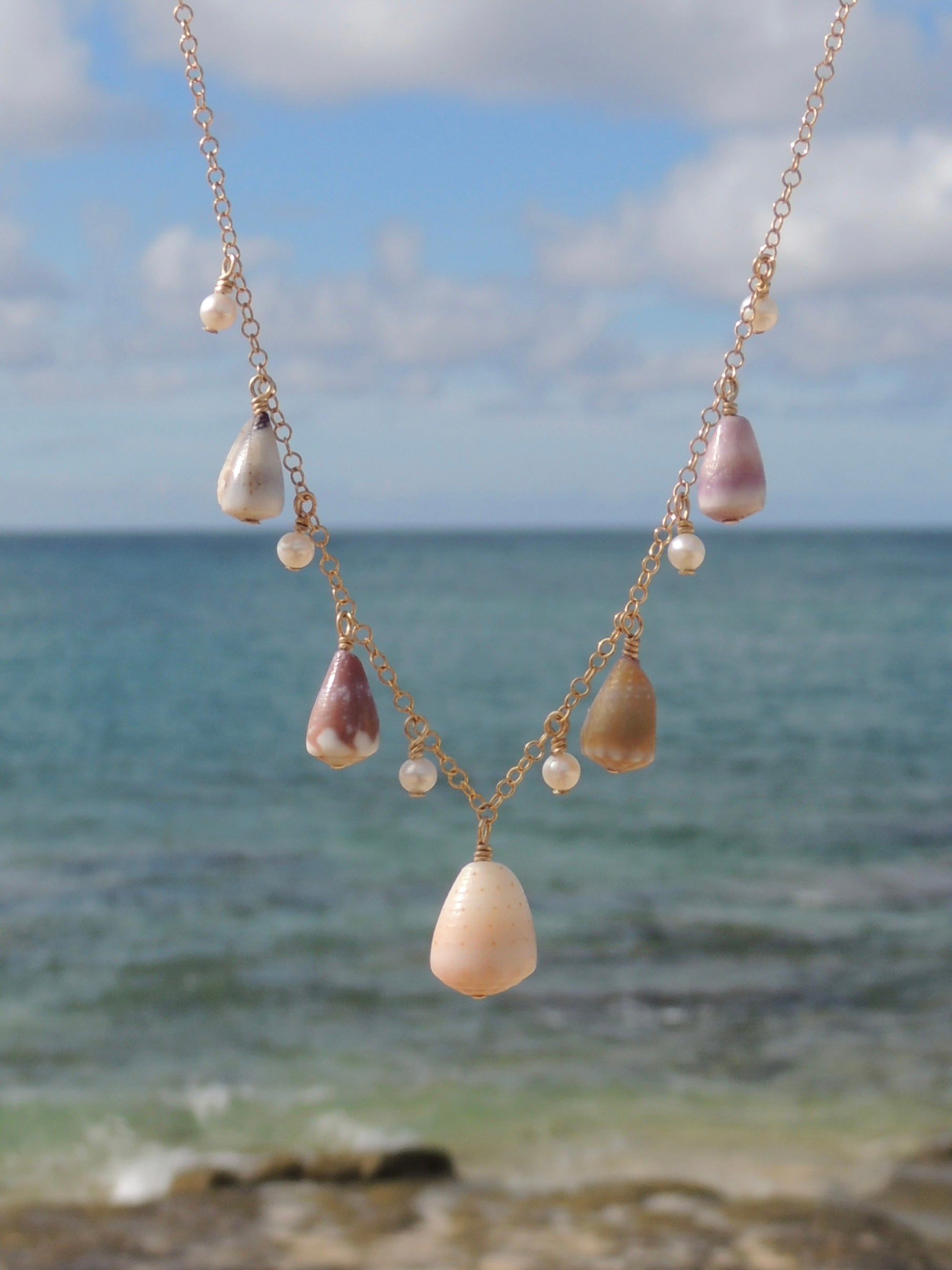 Cone Shell Charm Necklace