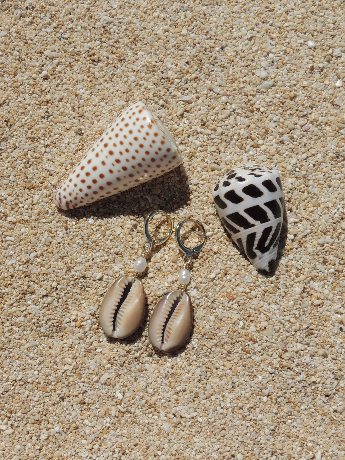 Cowrie Shell Huggies