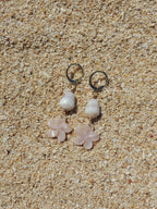 Cone Shell / Flower Charm Huggies