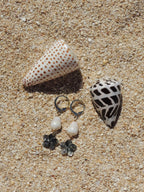Cone Shell / Flower Charm Huggies