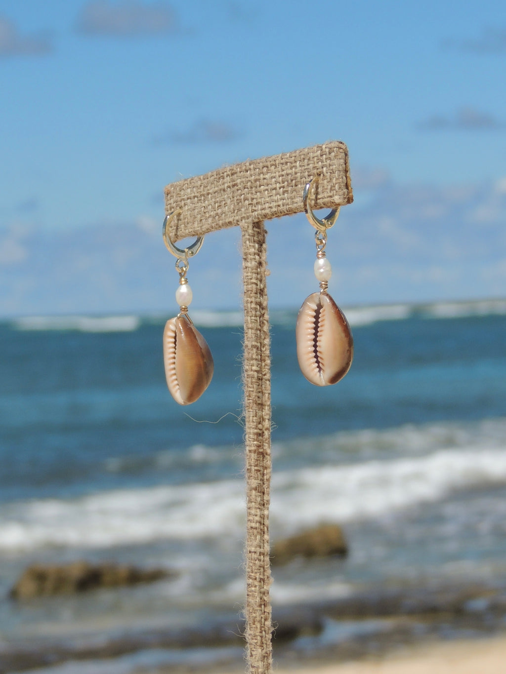 Cowrie Shell Huggies