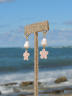 Cone Shell / Flower Charm Huggies
