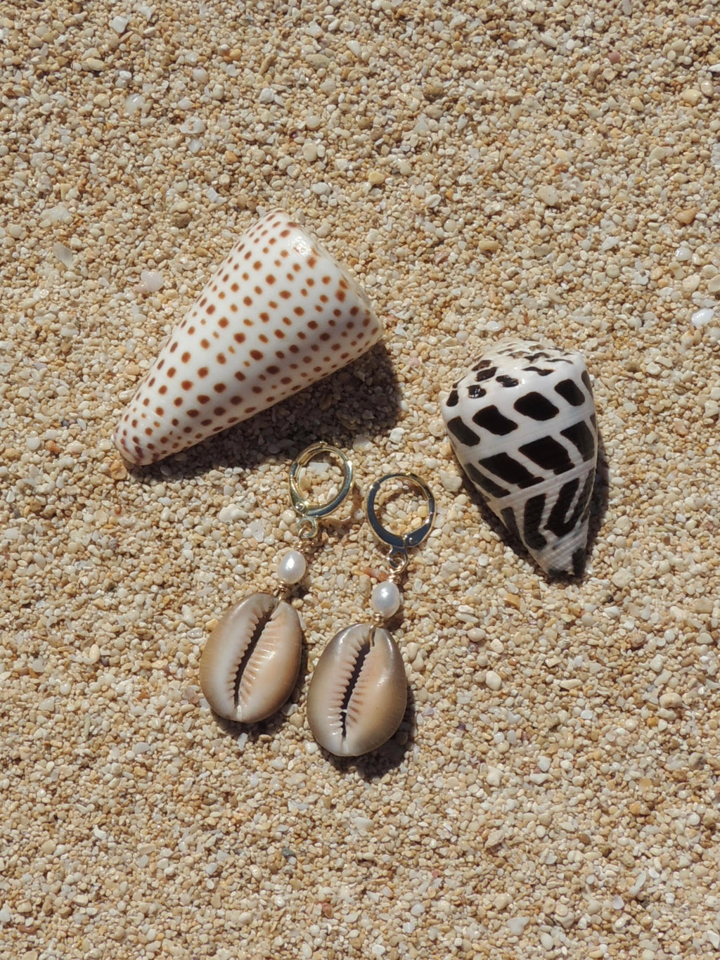 Cowrie Shell Huggies
