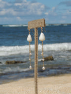 Cone Shell Chain Earrings