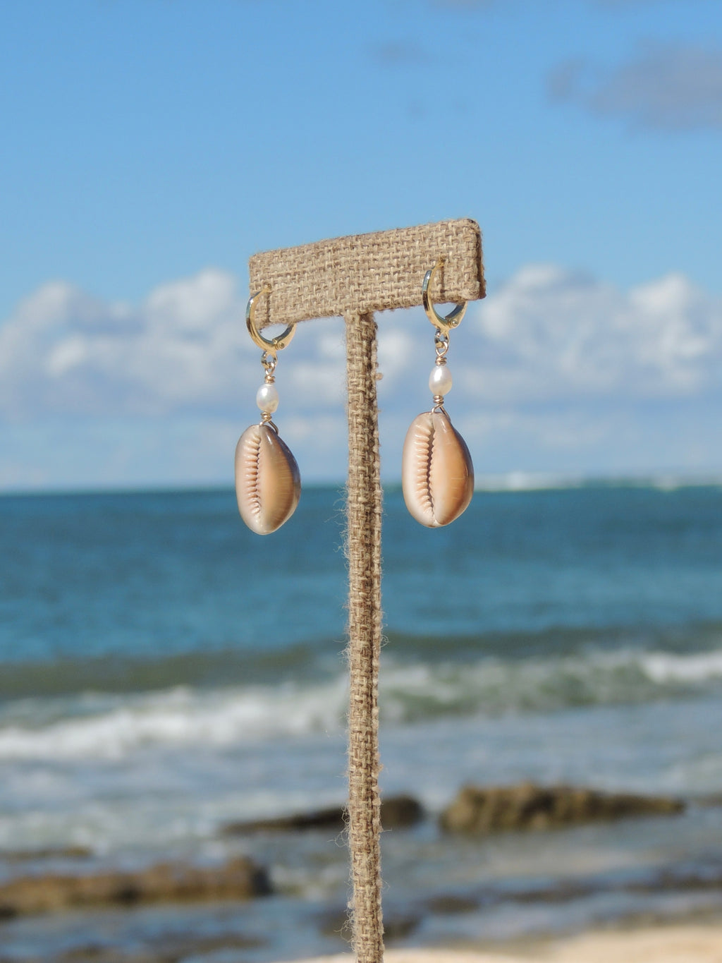 Cowrie Shell Huggies