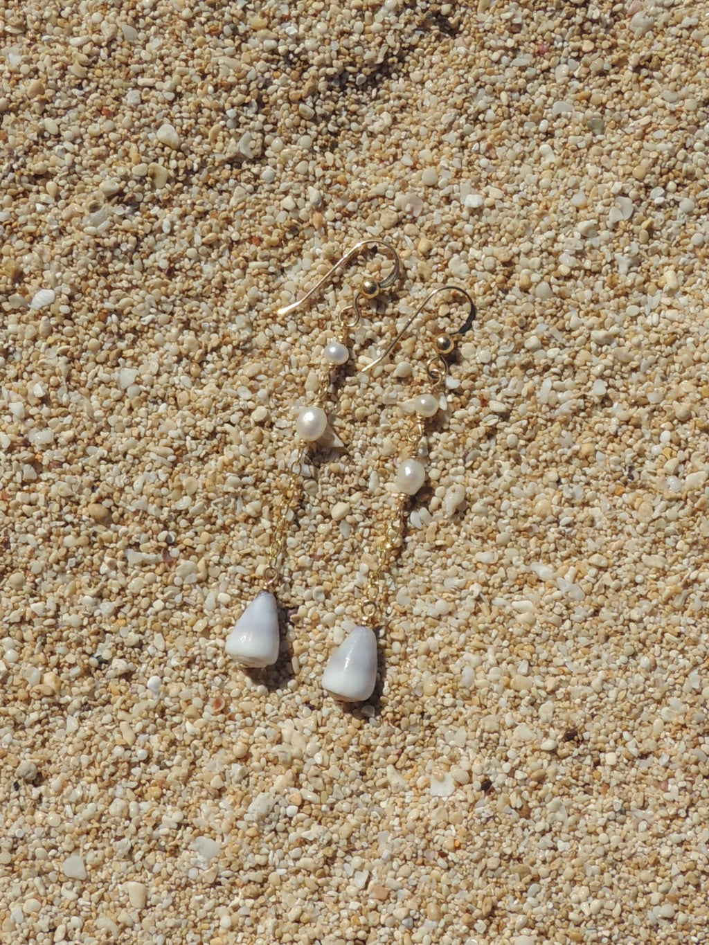 Cone Shell Chain Earrings